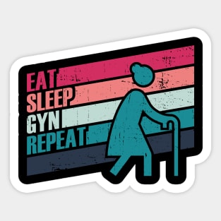 Eat Sleep Gyn Repeat Sticker